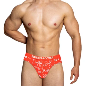Merry Christmas Mens Briefs Cotton Spandex Wide Elastic Waistband Men Underwear Customize