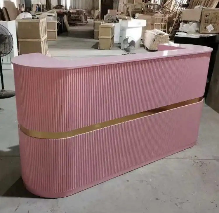 Cheap Reception Desk Beauty Salon With Cashier Counter White Reception