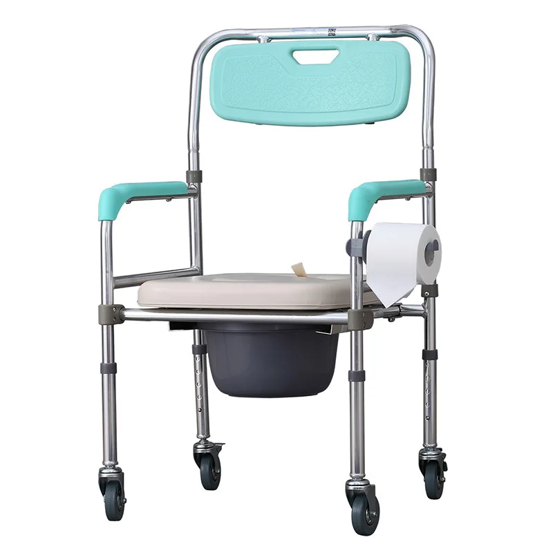 height adjustable wheeled commode