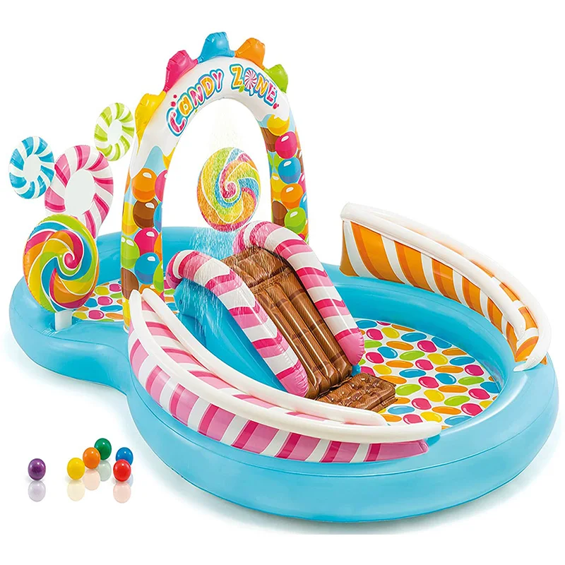 Intex 57149 Intex Candy Zone Inflatable Play Center Water Park Inflatable Swimming Pool Slides