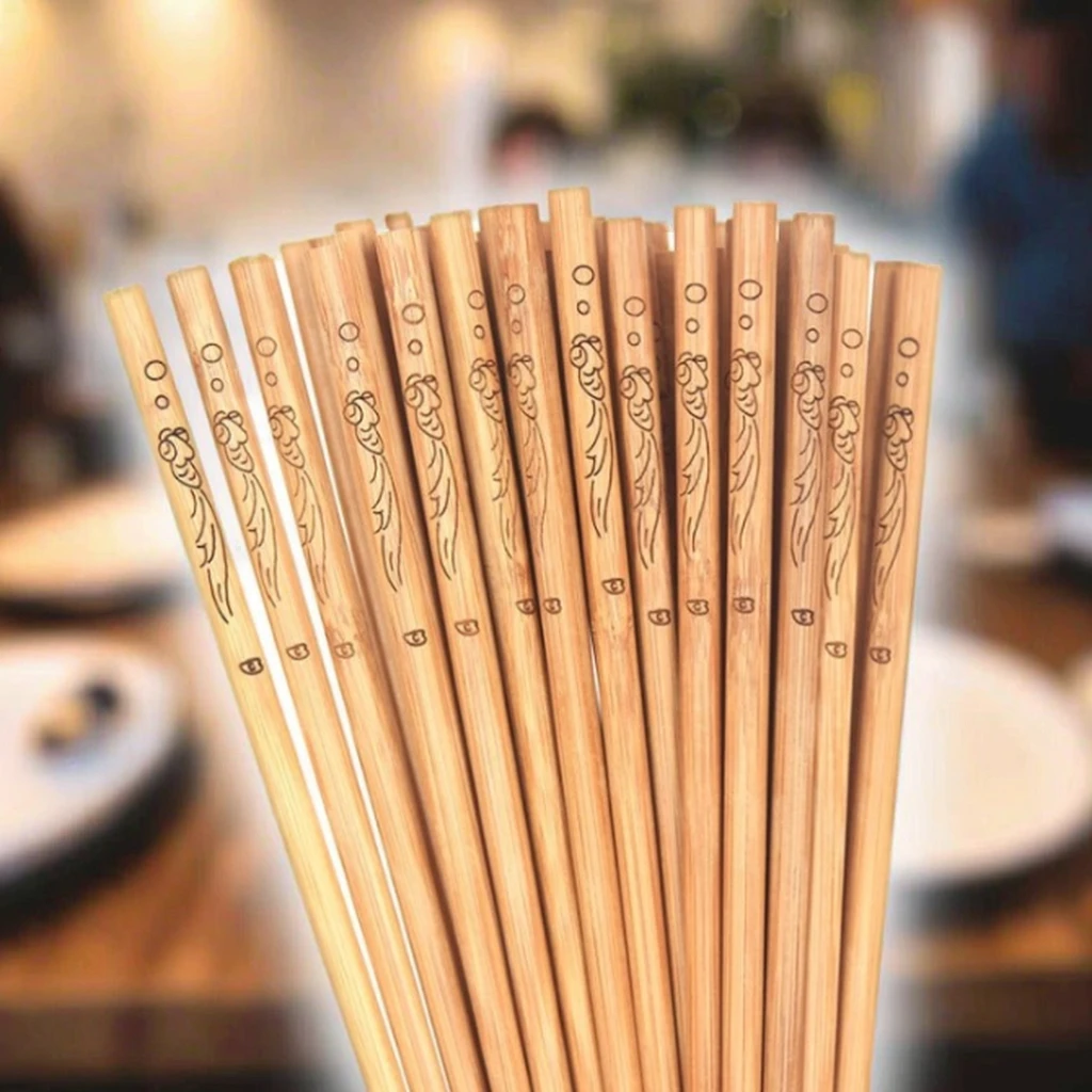 Custom Design Printing Reusable Eco-friendly Bamboo Chopsticks Teak Wood Chopsticks