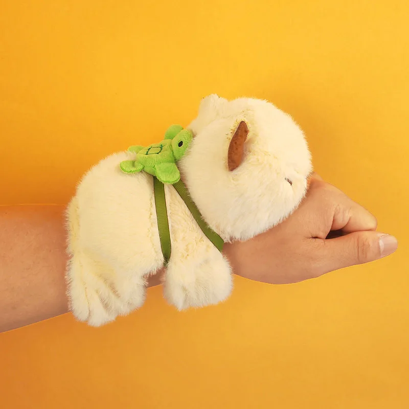 Cute Soft Capivara  Circle Hand Band Plush Capybara Bracelet Plush Bracelet Huggers Wristband Bracelet for Kids