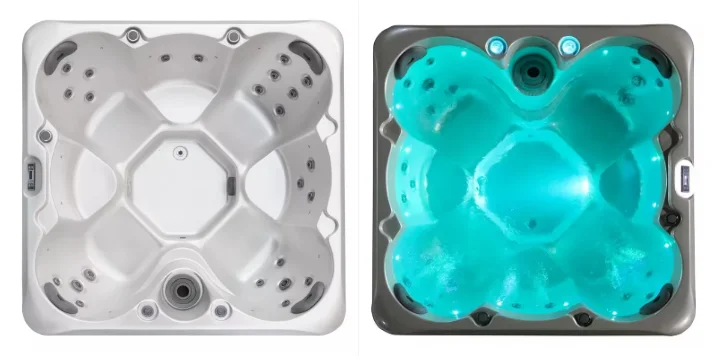 7 People Freestanding Hot Tub with 30 Jets and 1.9M Length for Outdoor Spas and Whirlpool