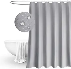 Однотонные жаккардовые шторы для душа из полиэстера