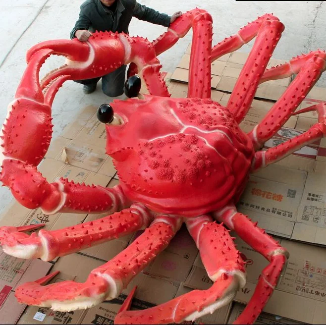 工場税関大型1m 2m樹脂小道具屋外グラスファイバーロブスター像