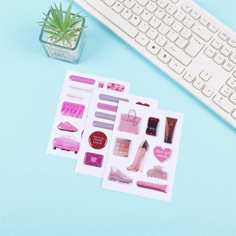 New Arrival 3d Stickers Custom Printing Epoxy Dome Kiss Cut Resin Sticker Sheet for Phone Case