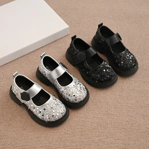 New Style Spring Autumn Girls Sequins Non-slip Soft Shoes Kids Casual Children's Princess Shoes