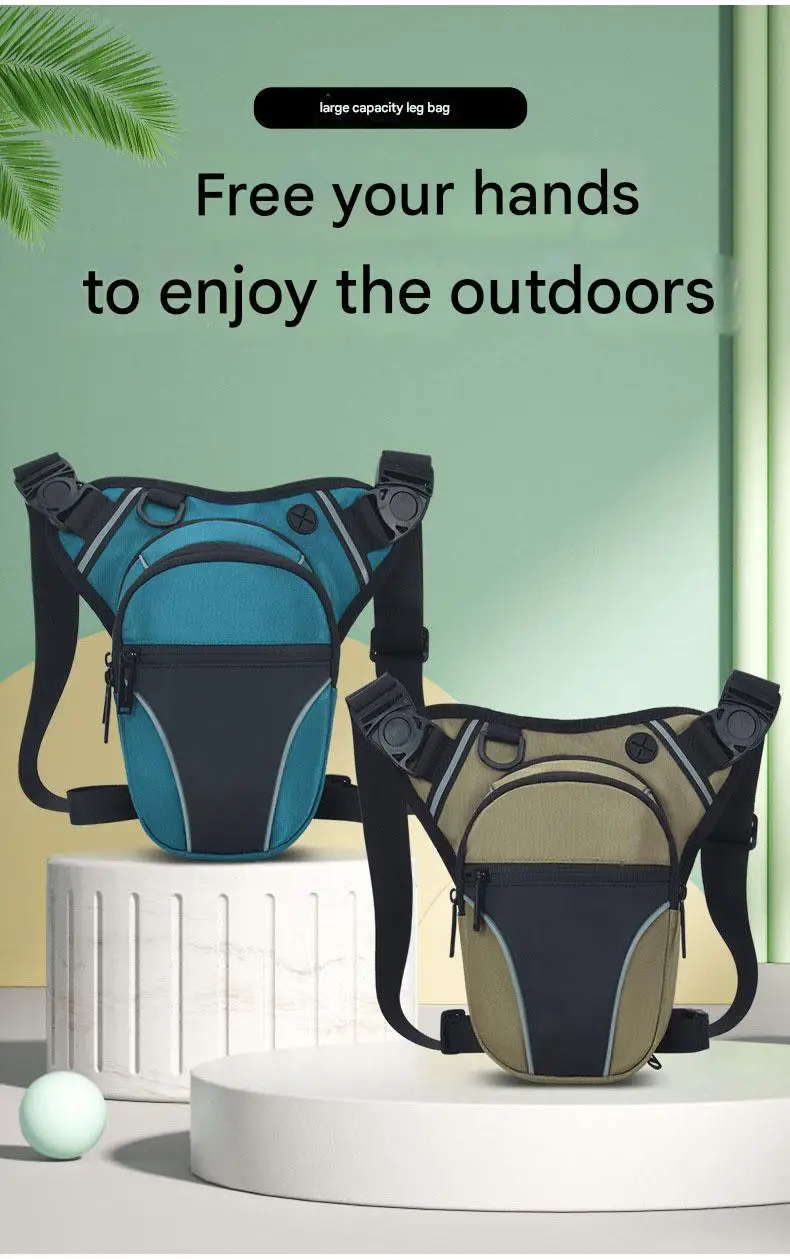 Multi-Function Outdoor Sports Chest Bag for Water-Repellent Motorcycle Luggage Saddlebags Leg Bag Mobile Phone Storage for
