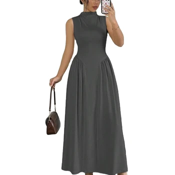 Europe and America Fall/Winter new style classy Women's Summer Elegant  Slim Fit Sleeveless  Dress