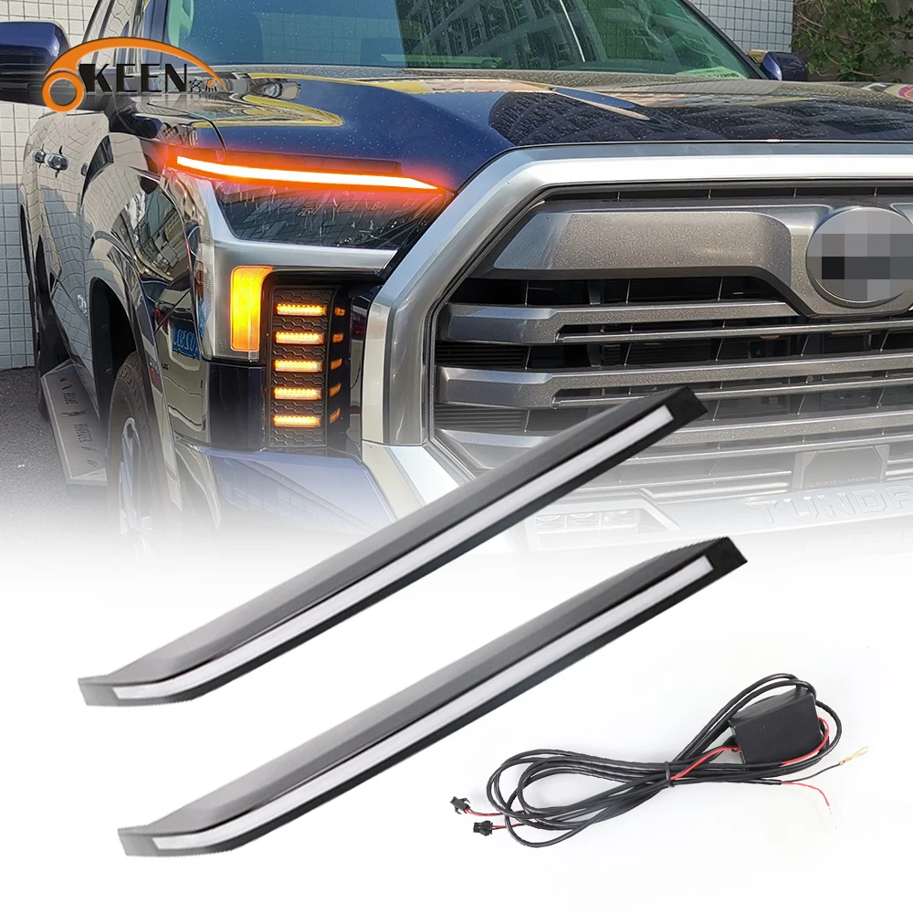 Keen Headlamp Eyebrow Drl For Toyota Sequoia Tundra 2022 2023 Daytime