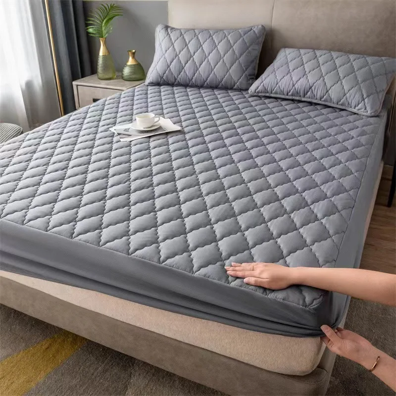 Nantong Factory Making Ultrasonic Waterproof Mattress Cover Elastic Fitted Mattress Protector Stretches up to 18 Inches Deep