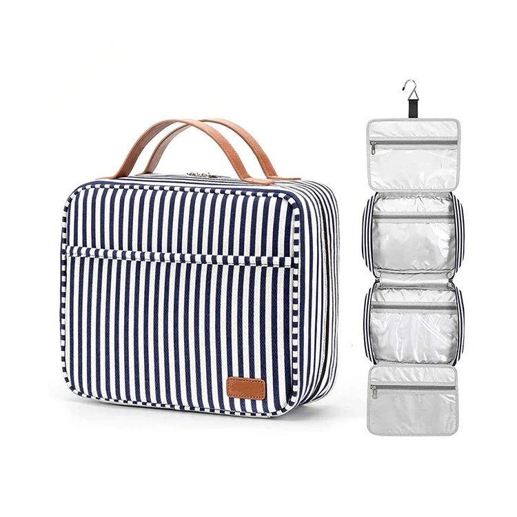 Multi Functional Makeup Organizer Bag  Folding Toiletry Cosmetic Bag With Hanging Hook