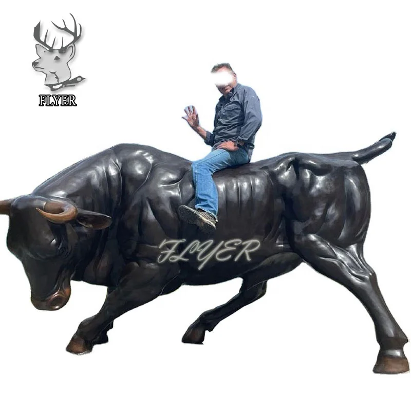 Garden Sculpture Outdoor Large Metal Bronze Angus Statue Life Size Bronze Bull Sculpture Metal