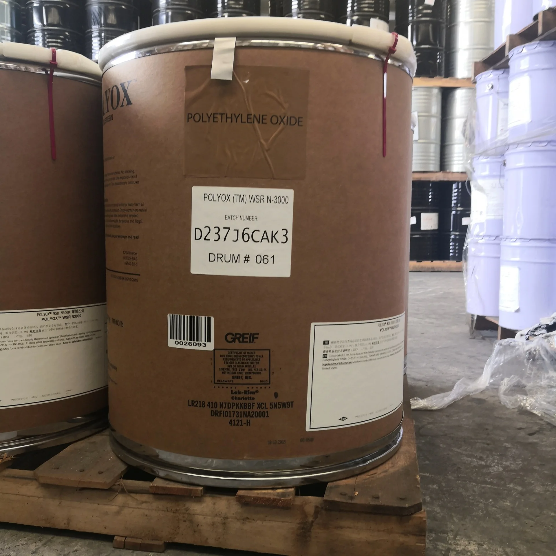 POLYOX WSR N3000 Non-ionic Water-soluble Polyethylene Oxide Resin ...