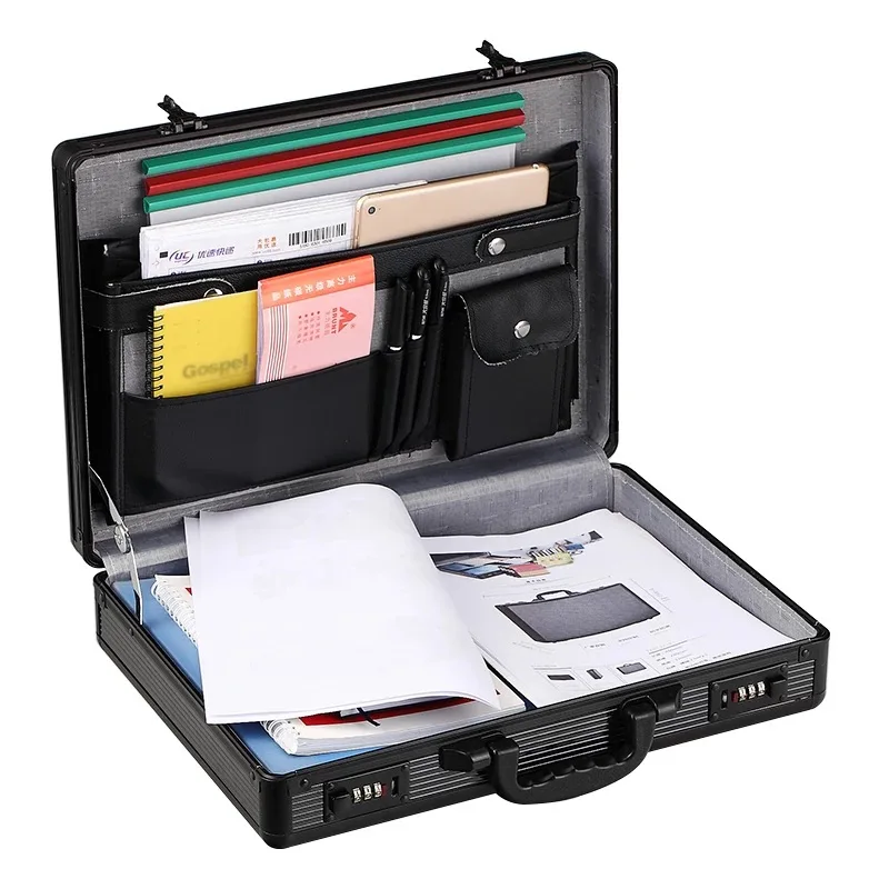Direct Selling Aluminum Alloy Portable Briefcase  Password Laptop Bag Handbag