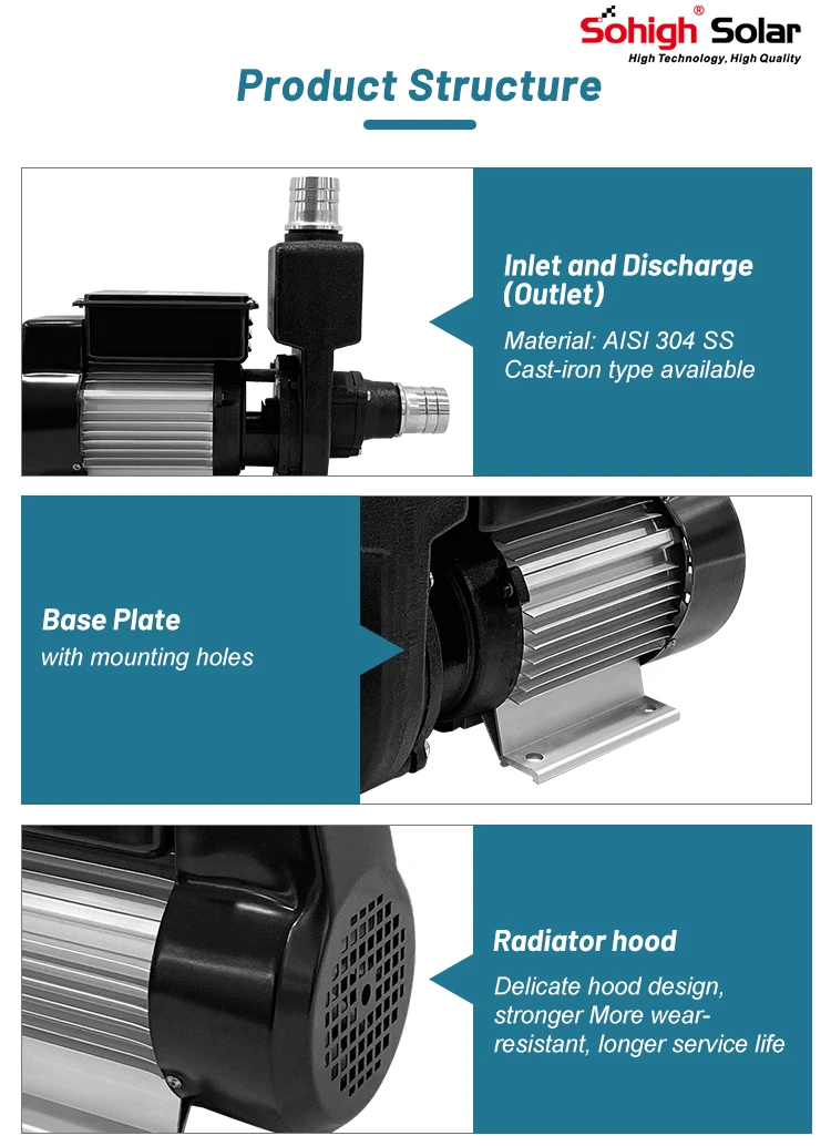 1 inch ground dc centrifugal ground power system surface pumps booster solar panel pump kit water pump for irrigation