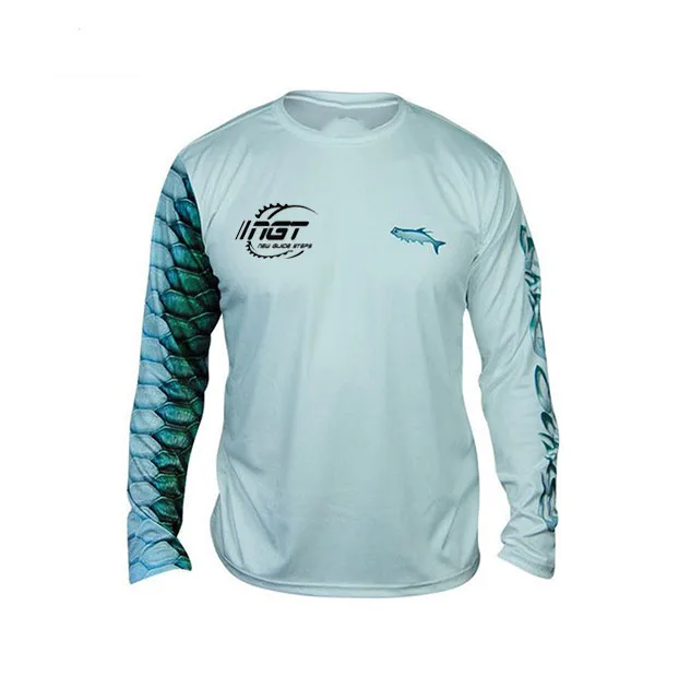 
 2021 оптовая продажа рыболовные рубашки с защитой от ультрафиолета быстросохнущие Заказные рыбные весы рукав  