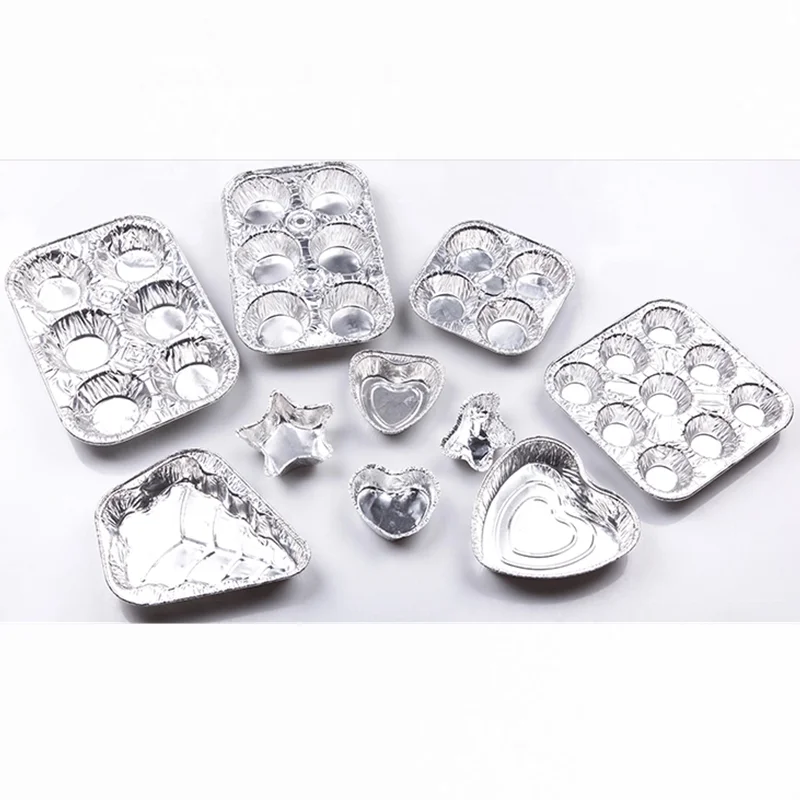 product tia ya22 aluminum foil container star shaped dessert tray oven safe foil container for party dessert servings-2