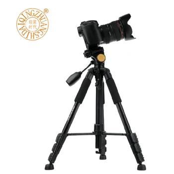 57.5 Inch Q111 Professional Aluminum Live Streaming Photographic Camera Tripod for Digital DSLR Video Camera Smart Phone Tripod detail image