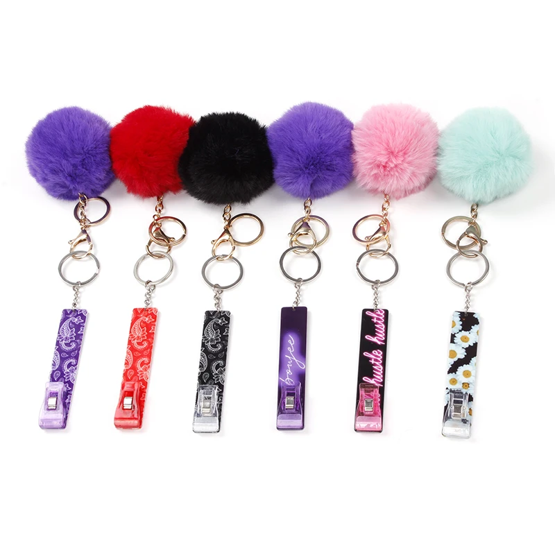 Trendy keychain credit card grabber For Long Nails