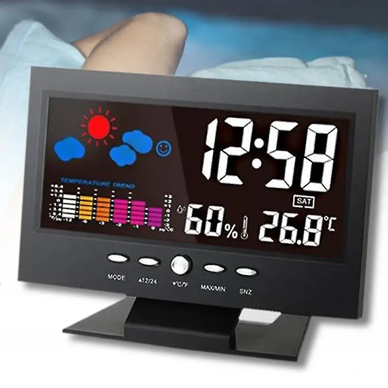 Usb Clock Sound Controlled Weather Forecast Humidity Clock Forecast Station Weather Station Hygrometer