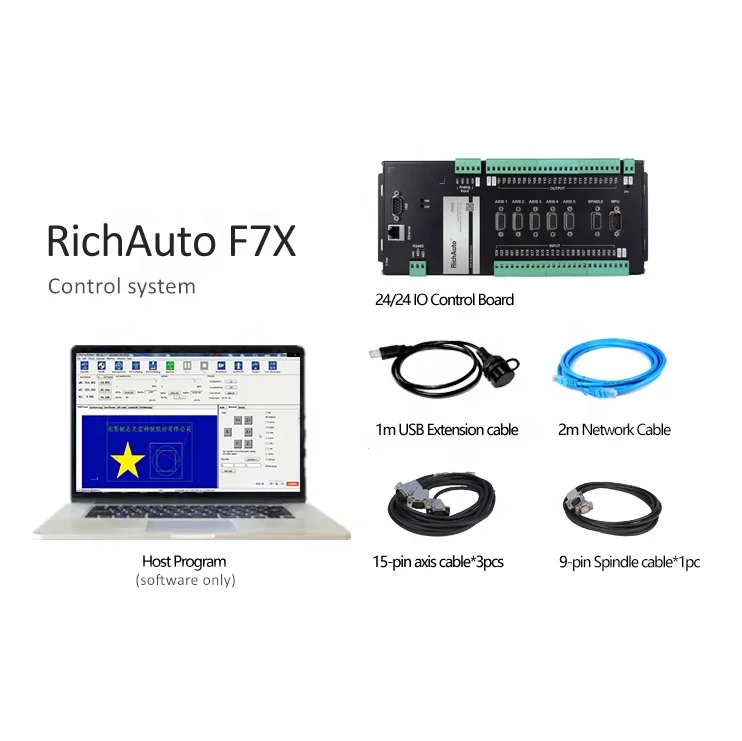 3 Axis ATC Linear Tool Rack CNC Router 24 Tools Automatic Tool Change RichAuto F737 Servo Stepper 3 Axis Dsp Controller
