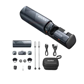 GODOX Cube-SC/SL 2.4GHz Wireless Microphone System Max 300M LOS Range Pro Audio Recording for Interview Vloging Live Streaming