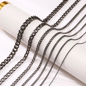 Titanium Curb Chain Collarbone Chain Necklace for Men and Women Titanium Necklace Titanium Jewelry