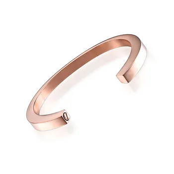 Hollow Empty Openable New C Shape Cuff Blank Bangle Keepsake Urn Jewelry Stainless Steel Cremation Bracelet for Ashes Human