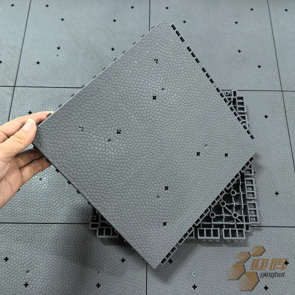 Indoor Outdoor Interlock Thermoplastic Flooring Shock Absorption For Basketball Pickleball Courts