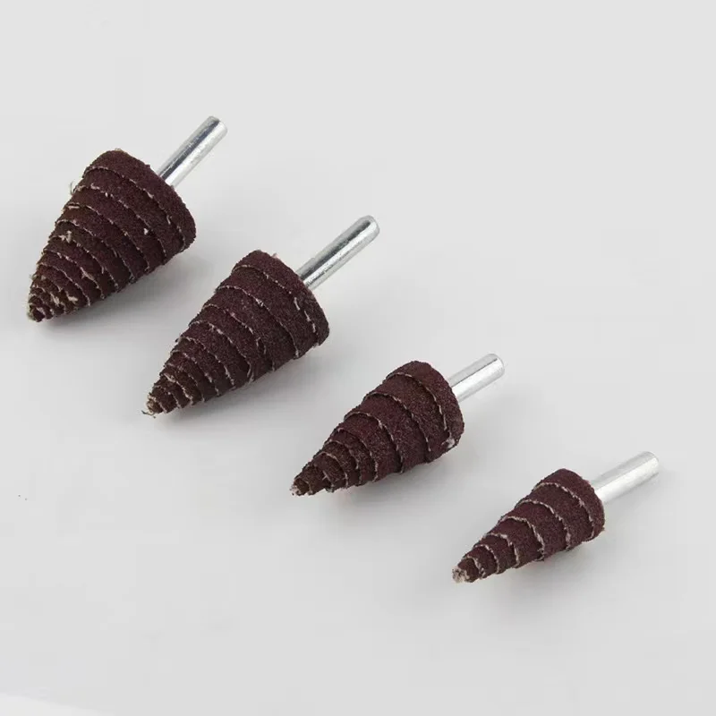 Produktbild von 10 Stück Kegelschleifköpfe 6 Mm Schaft – Konisch, 15–30 Mm, Korn 80, Für Metall, Holz Und Nichtmetall