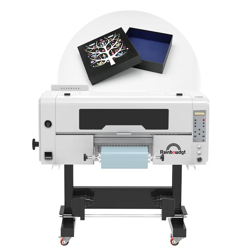 レインボーロゴプリンターエンボス加工機金属写真A2 Uvフラットベッド