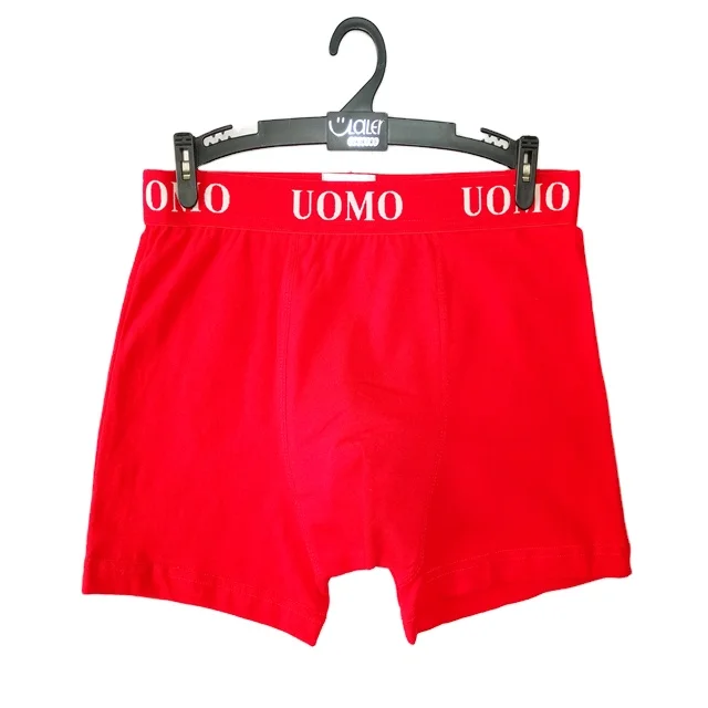 New Fashional Fancy Funny Underpamts Custom Printed Christmas Pattern Underwear Red Boxer Briefs for Men