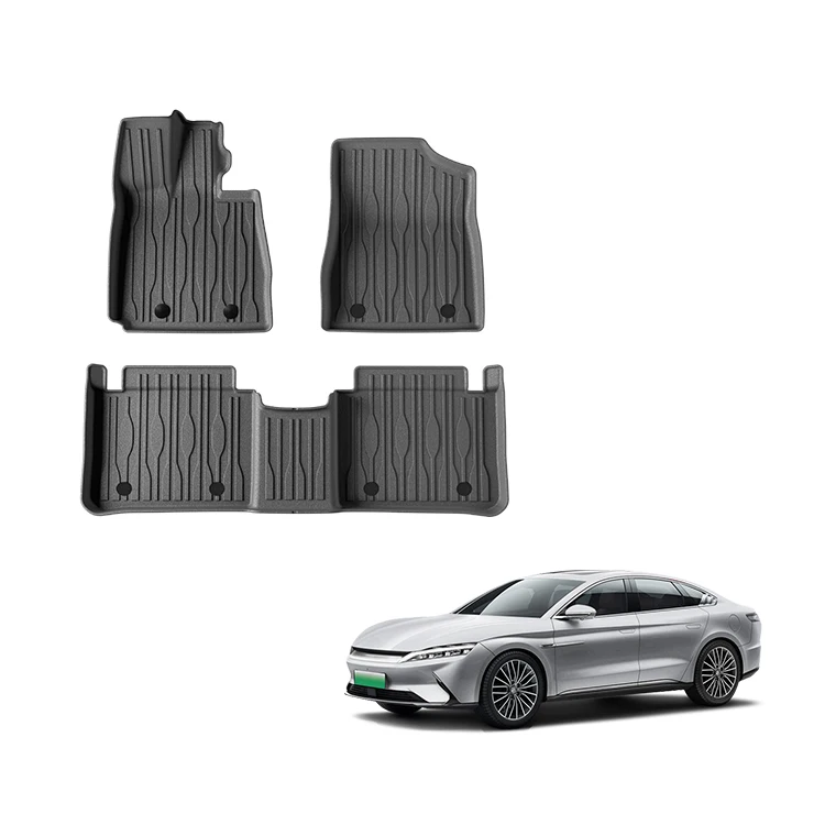 New Energy Vehicles Interior Accessories Han Tpe Rubber Car Floor Mat Foot Pad Car Carpet Mats for Byd Han EV Accessory Ev