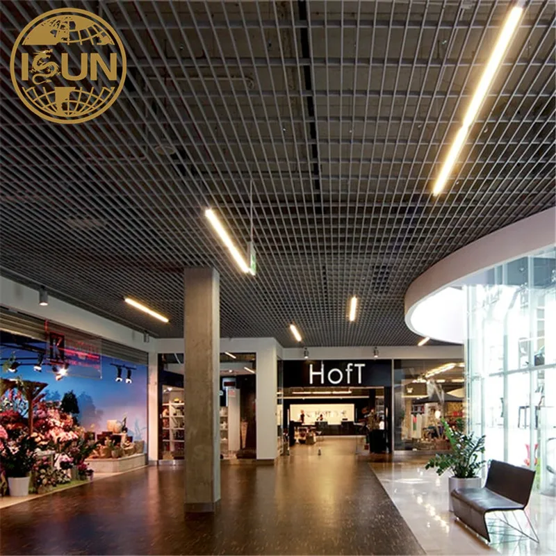 Foshan Isun Open Grid Suspended Ceiling False Ceiling Designs Metal Ceiling Design Buy Metal Ceiling Design False Ceiling Designs Open Grid Suspended Ceiling Product On Alibaba Com