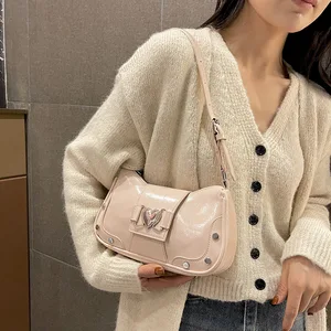 2026 Women's Bags Trendy Bow Shoulder Bag Handbag Casual Underarm Bag Daily Commuting Bags PU Leather Lady Banquet Bag Business