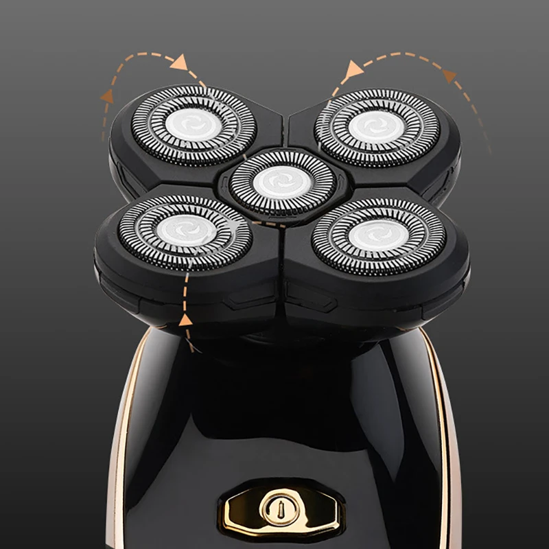 Rechargeable Five-Blade Waterproof Beard Trimmer Electric Shaver for Men with USB Power Source for Face Household RV Hotel Use manufacture