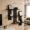 Soporte de pared negro de 3 niveles - Tamaño grande