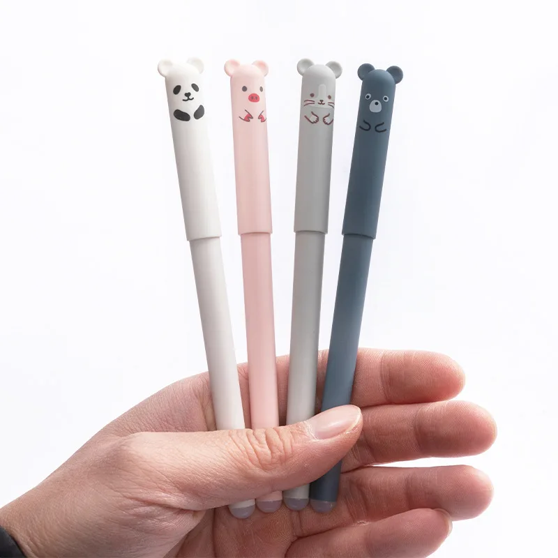 Popular 10 colors pressing ballpoint pen cartoon rabbit puppy koala writing pen student popular stationery
