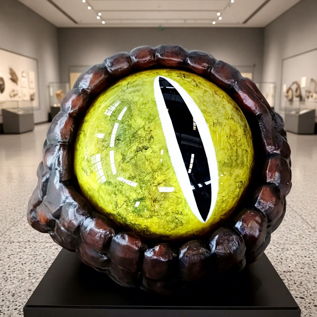 Wall-mounted Realistic Animatronic Dinosaur Eyes L=1m Custom Moving Dino Eyeball for Themed Park Museum Shop Wall Decoration