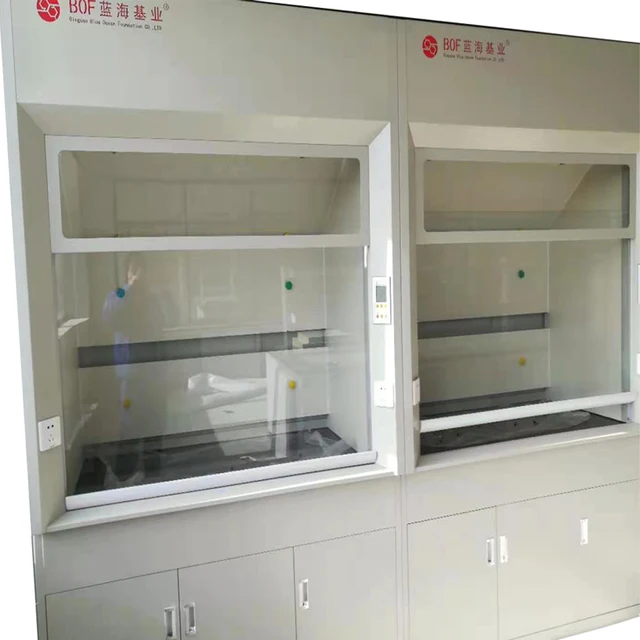Qingdao can customize all steel structure strong acid and alkali resistant Perchloric acid fume hood laboratory furniture