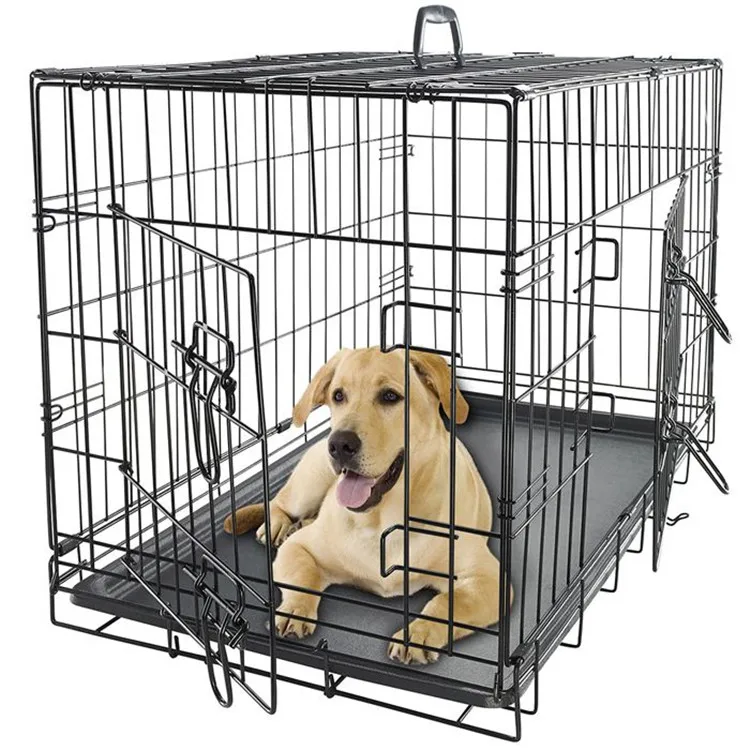Wholesale Manufacturer 24 30 36 42 Inch Metal Foldable Dog Crates Cage