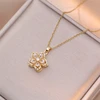White bauhinia necklace