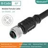 M12-B-4 female straight