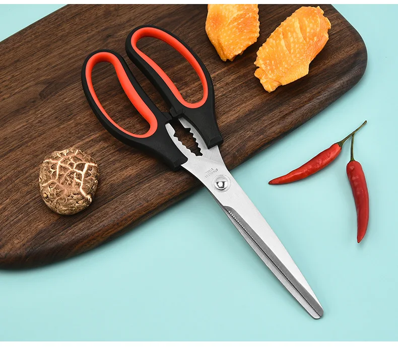 Stainless Kitchen Scissors Magnetic Knife Seat Removable Multi