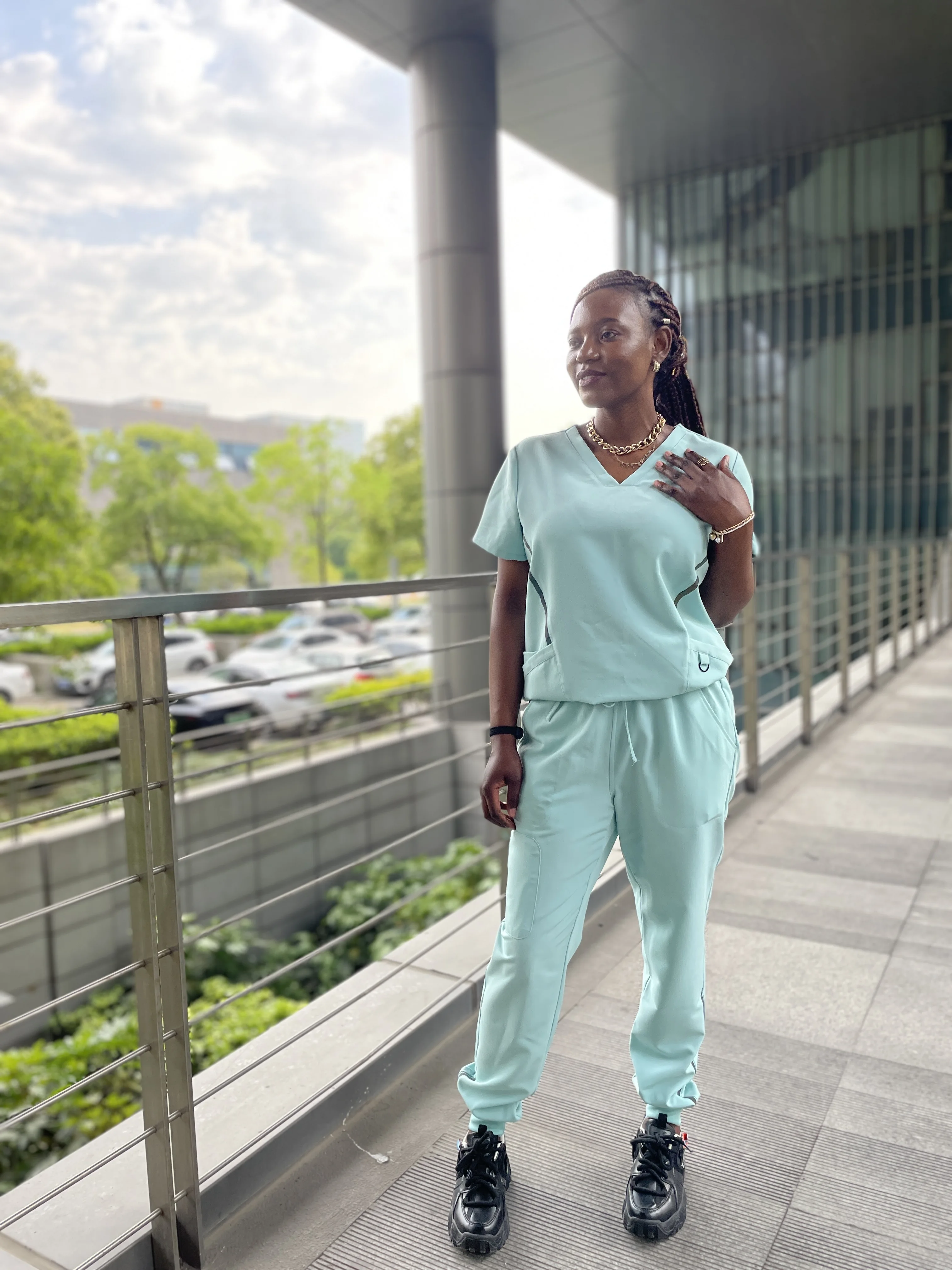 Designer Nurse Scrubs Hospital Scrubs Medical Polyester Rayon Spandex