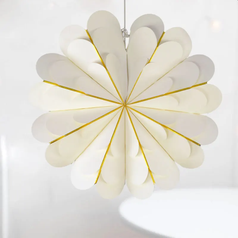 3d Diy Factory Wholesale Handmade Collapsible Big Paper Flower Lamp