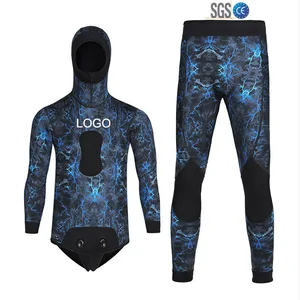 1.5mm 3mm Neoprene 2 Piece Diving Suit Traje De Buceo Roupa De Mergulho Men Women Camouflage Wetsuit Top for Surfing Swim