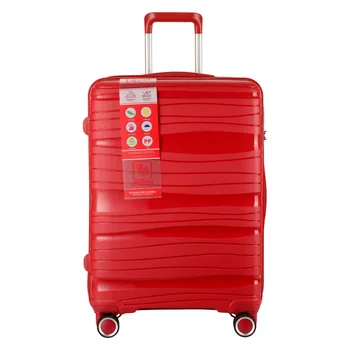 Factory Price Selling Unisex Carry-On PP  Luggage Sets Aluminum trolley TSA lock Travel Suitcase Manufacturer