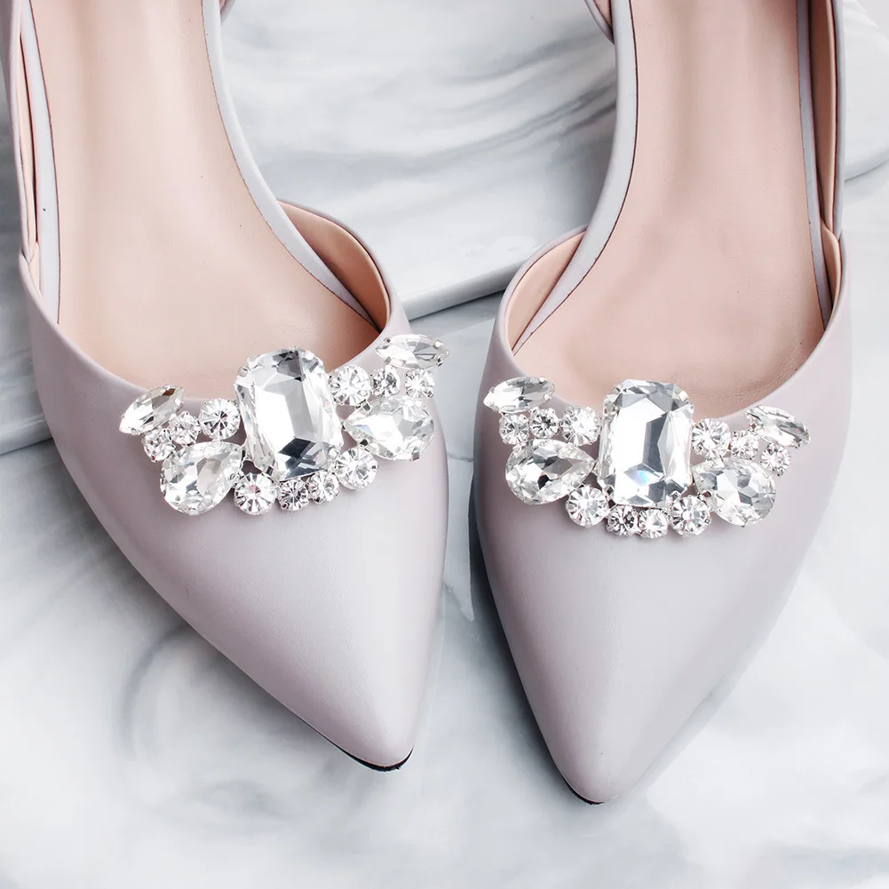etc. #4 Zunate Clips de Zapato de Cristal de Diamantes de imitación de Metal Hebilla de Zapato 1 par para Fiesta de Bodas Fiesta Fiesta de Navidad 